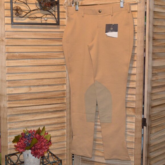 NWT Shires Equestrian Pants 28R Tan Pull On Style Riding Breeches - Picture 1 of 7
